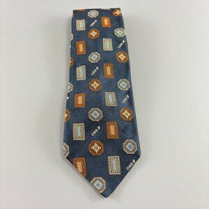 Belvedere QBB Austria Federal Railway Blue Men's Tie 4" x 60" Vintage